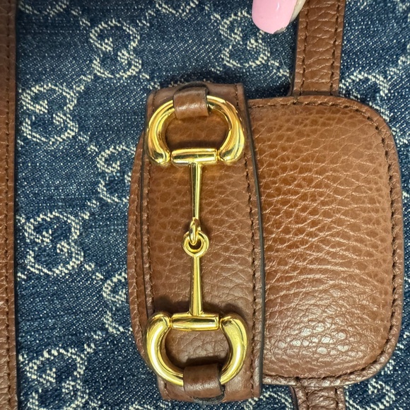 Gucci Denim/leather Horse Bit shoulder bag - Picture 7 of 10